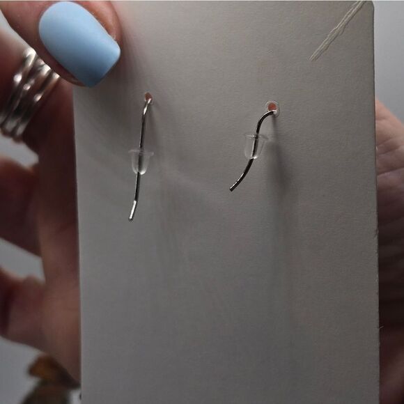 "5/$25" Mismatched Southwestern Silvertone Brown/Turquoise Dangle Earrings - Picture 2 of 8